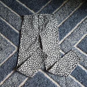 H&M Gray Leopard Print Trousers